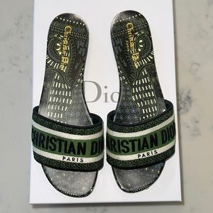 DIOR SANDALS - Dway slide green / black size 38.5